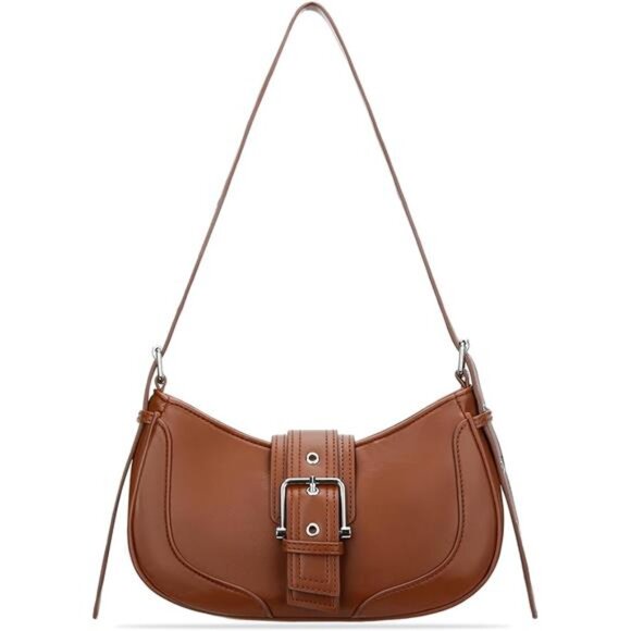 Handbags - Shoulder Bags, Retro Crescent Handbag Camel Brown